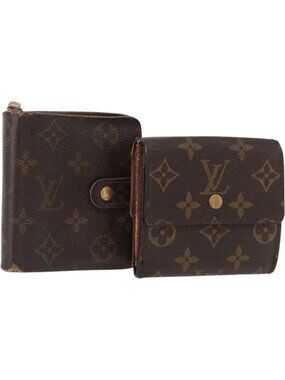 LOUIS VUITTON Monogram Wallet 2 Set
